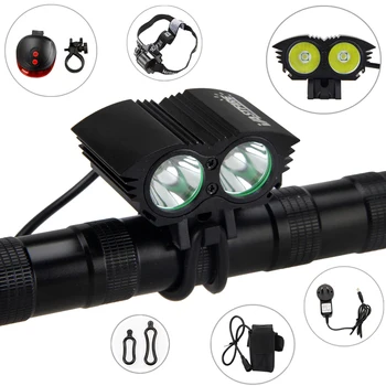 

5000LM 2X XM-L U3 LED Front Cycling Bicycle Light Bike Headlight Head Lamp + 12000mAhB attery Pack