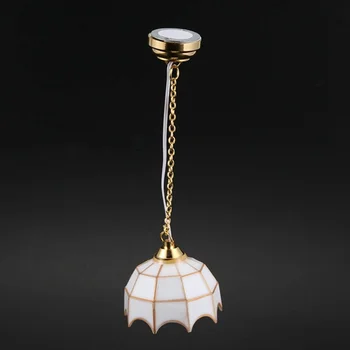

1:12 Dollhouse Miniature Furniture Ceiling Lamp Battery Operated