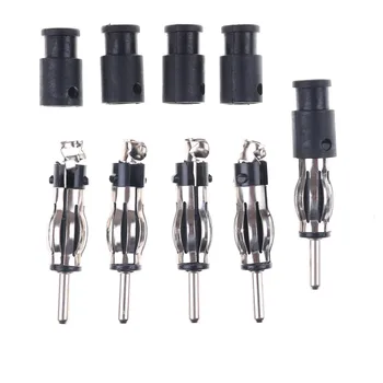 

5pcs Auto Car Radio AM/FM Antenna Adapter Male Plug Connector Black