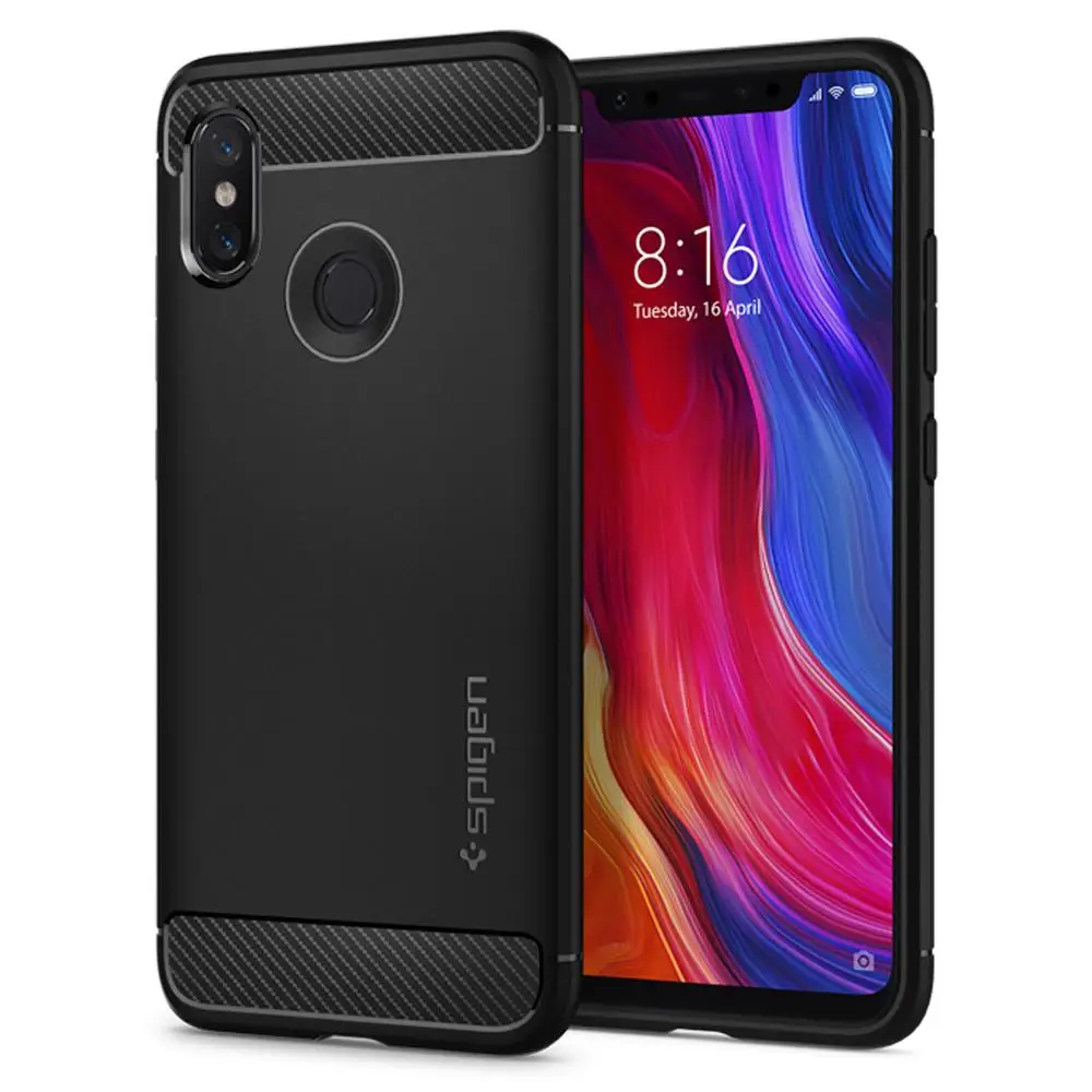 Spigen Xiaomi Mi 8 чехол для тяжелых условий эксплуатации черный S11CS23359