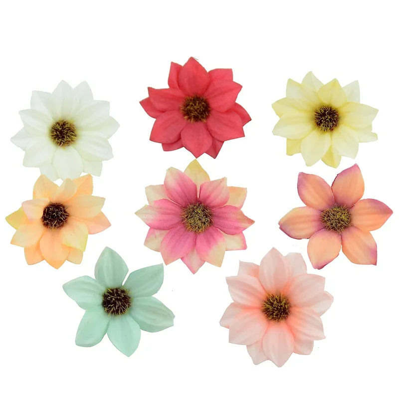 

30PCs 6cm Artificial Gerbera Flower Head Home Party Decoration Scrapbooking Accessories Wreath DIY Head Cheap Craft Fake Flowers