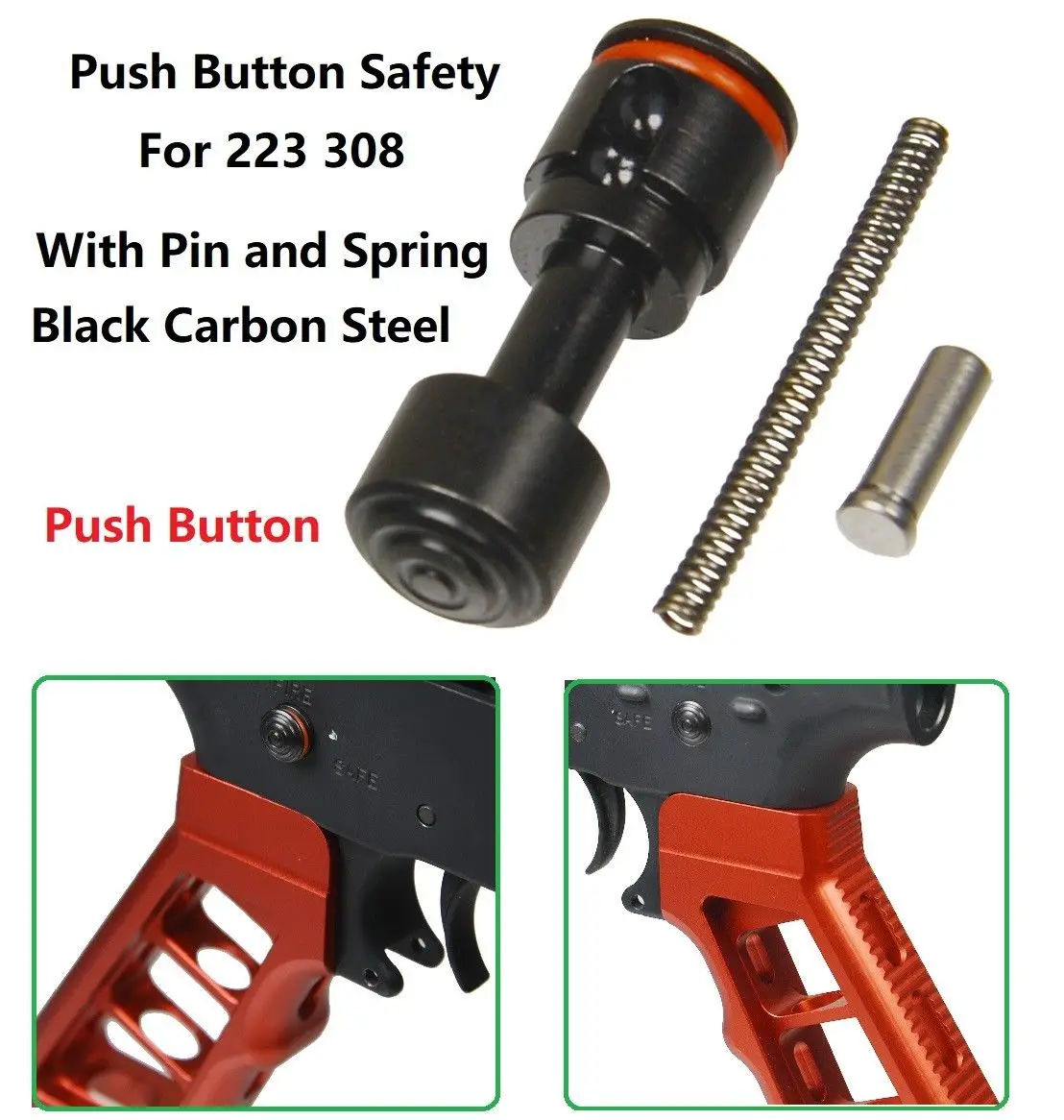

Magorui Tactical Push Button Ambidextrous Speed Safety Selector Black/Silver