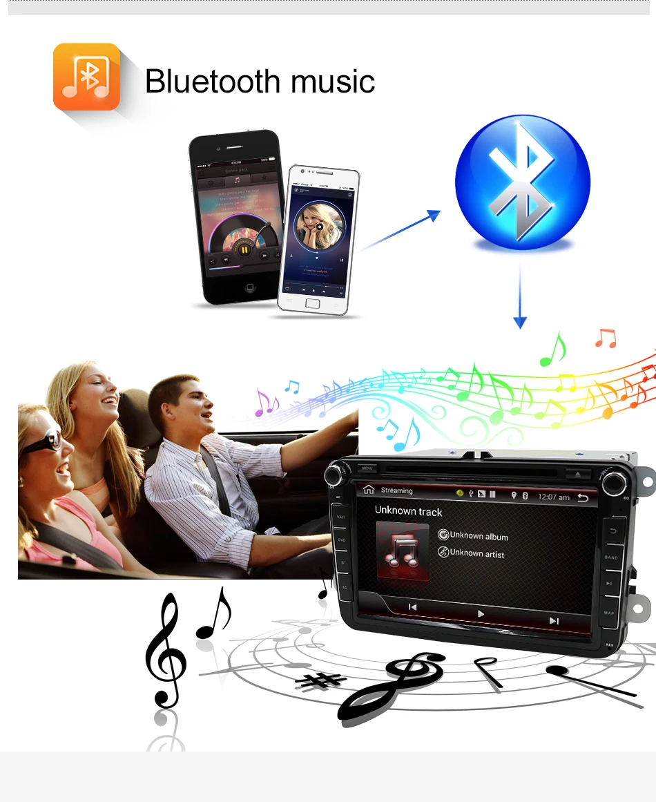 Sale Bosion Android 8.0  Car DVD GPS Navi For Volkswagen SKODA OCTAVIA Fabia GOLF 6 polo Bora MK4 B6 PASSAT Tiguan DAB+ Wifi 3
