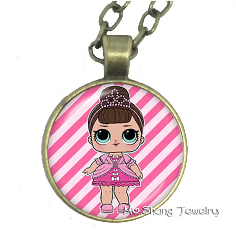 Yanhong Ювелирные изделия кукла стеклянный кулон ожерелье дисплей ручной детский сюрприз действия детский подарок на день рождения