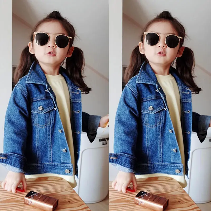 

Long sleeve Denim Jacket Coat For Toddler Girl