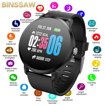 

BINSSAW Smart Watches Men Waterproof Sports Smart Wristband Fitness Tracker Calories Blood Pressure Monitor Relogio Masculino