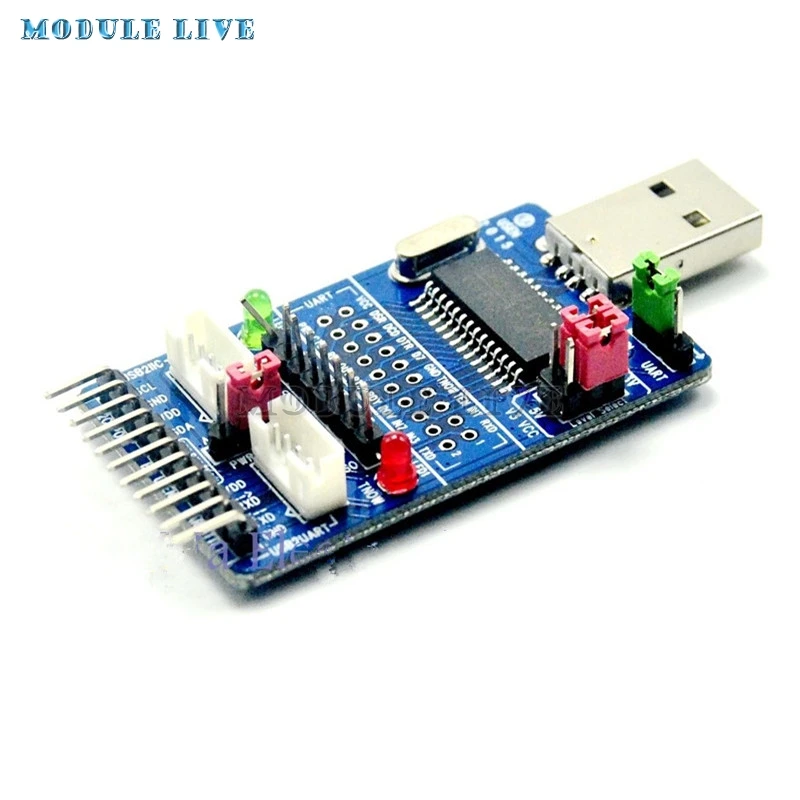 All In 1 CH341A USB To TTL SPI I2C IIC UART ISP Serial Adapter Module EPP/MEM Converter For Serial Brush Debugging RS232 RS485 All In 1 CH341A USB To TTL SPI I2C IIC UART ISP Serial Adapter Module EPP/MEM Converter For Serial Brush Debugging RS232 RS485