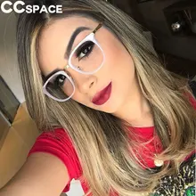 Кошачий глаз модные оправы для очков женские сплав оправы для очков брендовые дизайнерские оптические компьютерные очки 45466