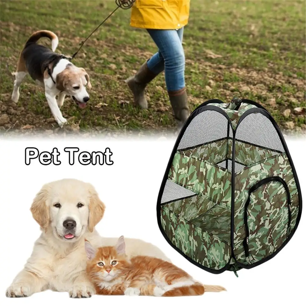 

Outdoor Dog Tent Nest Foldable Storage Breathable Mesh Cat Pet Tent One-piece Two-way Zipper Foldable Cat And Dog Universal