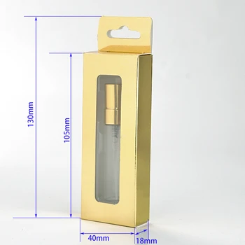 

5Pieces/Lot5ML Fashion Glass Perfume Bottles With Custom Gift Boxes Empty Cosmetic Packaging Container With Metal Spray