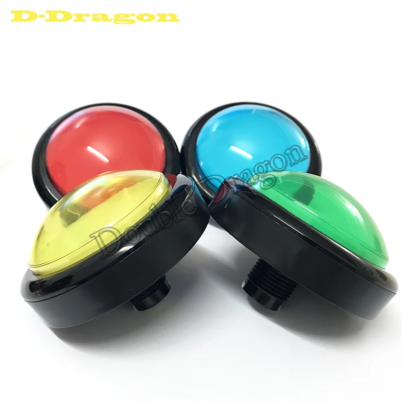 US $161.99 50pcslot wholesale 100mm Diameter Convex illuminated Push Button For Arcade Game MachineGame Machine Accessory