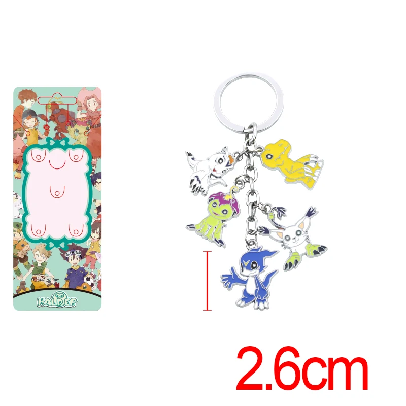 

Halder Cartoon Digital Monster Action Figure Toys Cute Mini Anime Digimons Metal Model Keychain Pendant Decoration Gift