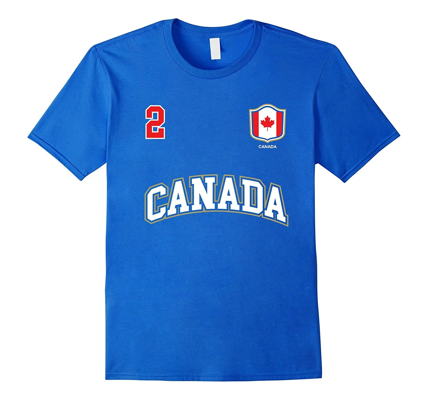 Tshirt Tops Summer Cool Funny Canada Shirt Number 2 Back Canadian Team Sporter Hockeyer Soccers T-Shirt