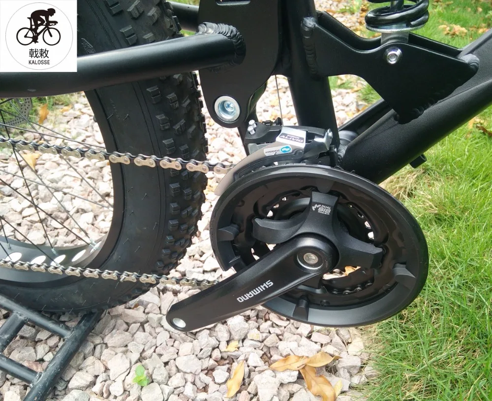 Flash Deal Kalosse 190mm rear hubs  26*4.0 tires  Hydraulic brakes  M390  snow bike  Full suspension  mountain bike 27 speed 11