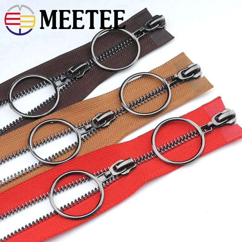 

1Pcs Multi-colors Metal Zipper Double Sliders Open-end Zippers For Sewing Clothes Down Coat Clothing Zipper Tailor Tools KY2191
