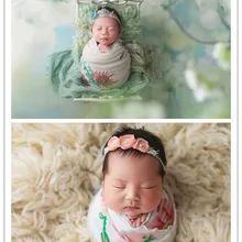 Новорожденный реквизит для фотосъемки детские повязки на голову 100 дней детские фотосъемки головной убор бутафорские цветы