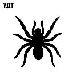 YJZT 15,2 см * 15,5 см Виниловая наклейка паук фигура Водонепроницаемый автомобиля Стикеры черный/серебристый C19-0265
