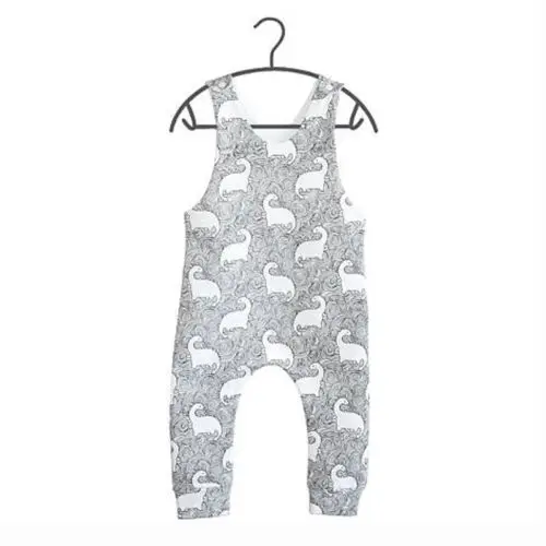 

Infant Baby Boys Girl Unisex Clothes Cotton Sleeveless O-Neck Dinosaur Printed Vest Romper Outfits 0-18 Months Helen115