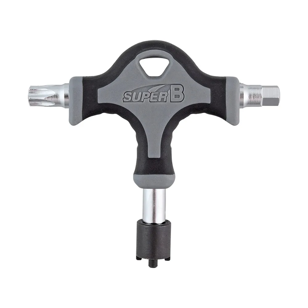 

SUPER B 3 Way Tool Chain Ring Rear Hanger Nut Bolt Multi-Wrench Torx 40 Hex 6mm TB-TH20 3 in 1 Bike Repair Tool Crank Tool