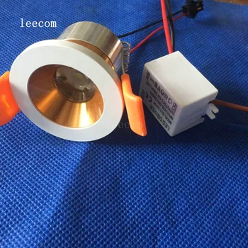 

4pcs diameter 45mm 3w Adjustable-pitch Led Cabinet Light Light Energy Saving Spot Home gold color Downlight Mini Recessed Lamp