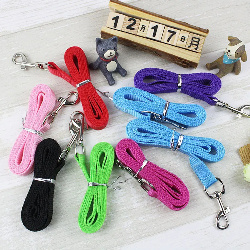 300pcs/lot Pet Lead Leash for Dogs Cats Nylon Colorful Walk Dog Leash 1
