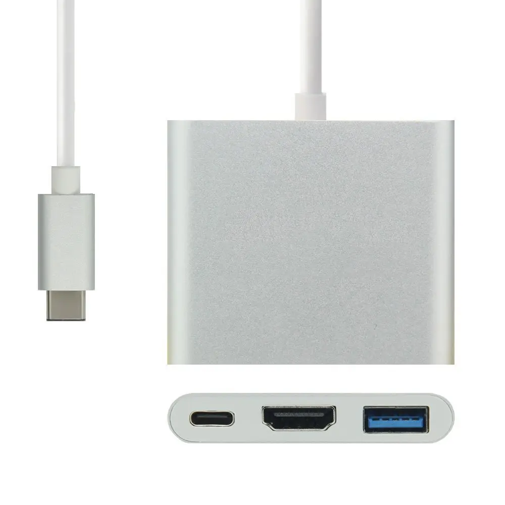 USB 3 1 Type-C к HDMI адаптер 4K 0 концентратор с зарядным портом для Apple Новый Macbook Chromebook Pixel