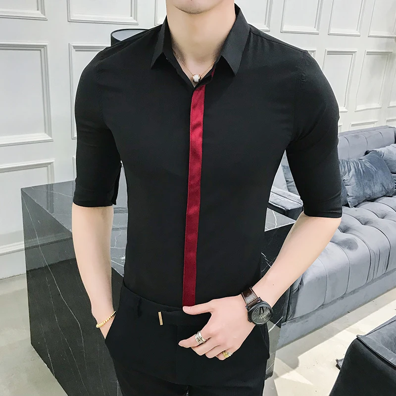 Domple Mens Club Slim Fit Leopard Print Button Down Long Sleeve Plus Size Dress Shirts