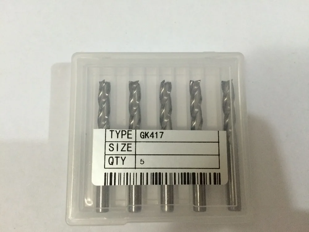 5pcs/lot 4*17MM 3 Flute Spiral Bit Milling Tools Carbide CNC Endmill