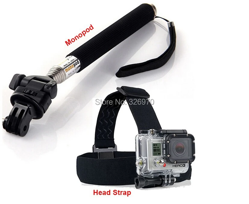 Go pro aksesoris Terjulur Aluminium Handheld Monopod 