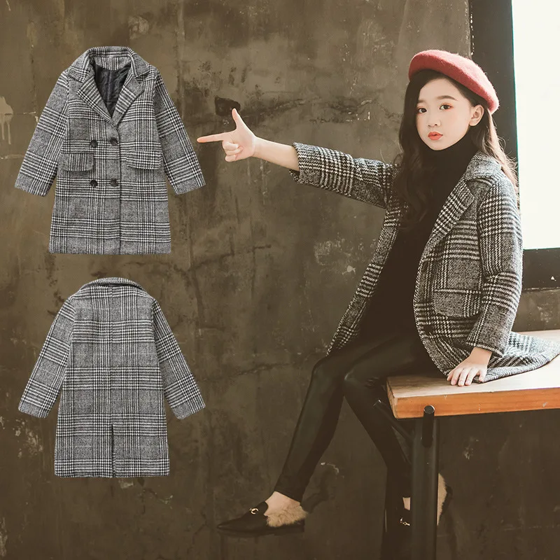 Winter Girls Coat Baby Windbreaker School Girls Jacket Teen Overcoat