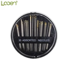 Looen 30 unids/set agujas de coser de reparación surtidas de mano acolchado de Darning manualidades colcha coser bordado de cuero herramienta(China)