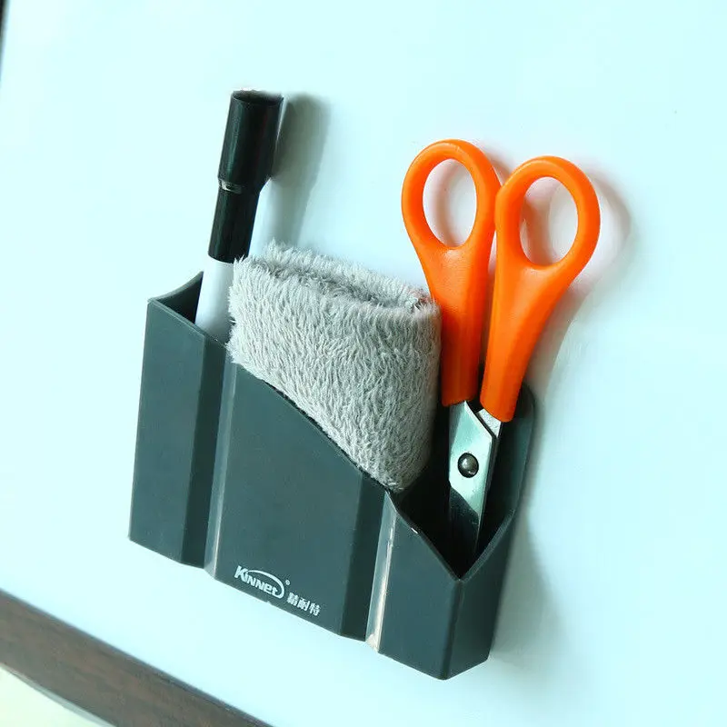 

Fashion Magnetic Plastic Organizer Storage Box For Chalk Pens Blackboard Desk Things Storage Home Organization