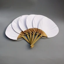 MONTOU 30 pçs/lote Ventilador de casamento Branco para a decoração do casamento