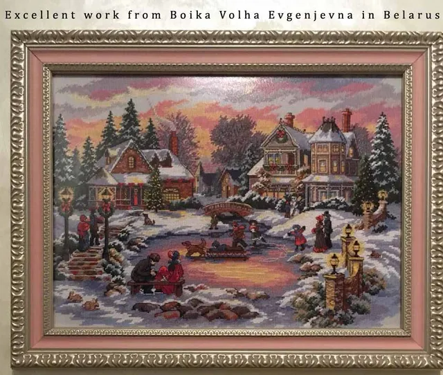 Amishop Counted Cross Stitch Kit, Lovely, Triptych, Max the