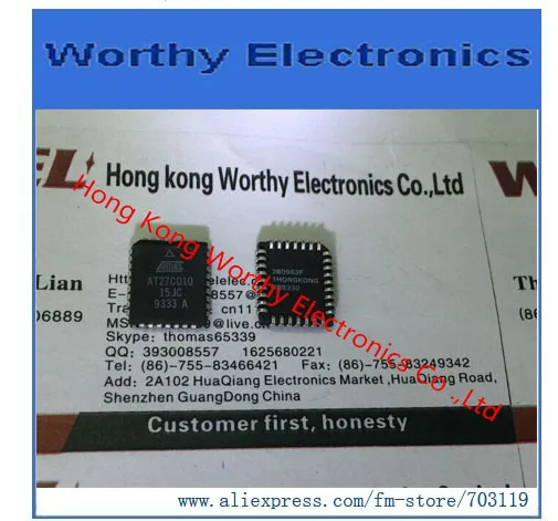 

Бесплатная доставка 10 шт./лот IC OTP 1 Мбит 150NS 32PLCC AT27C010-15JC