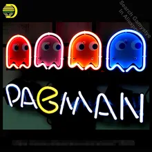 Неоновая вывеска для игры PACMAN, вывеска из настоящего стекла, пивной бар, паб, дисплей, ресторан, уличный светильник, вывески 17*1" на заказ, неоновые вывески