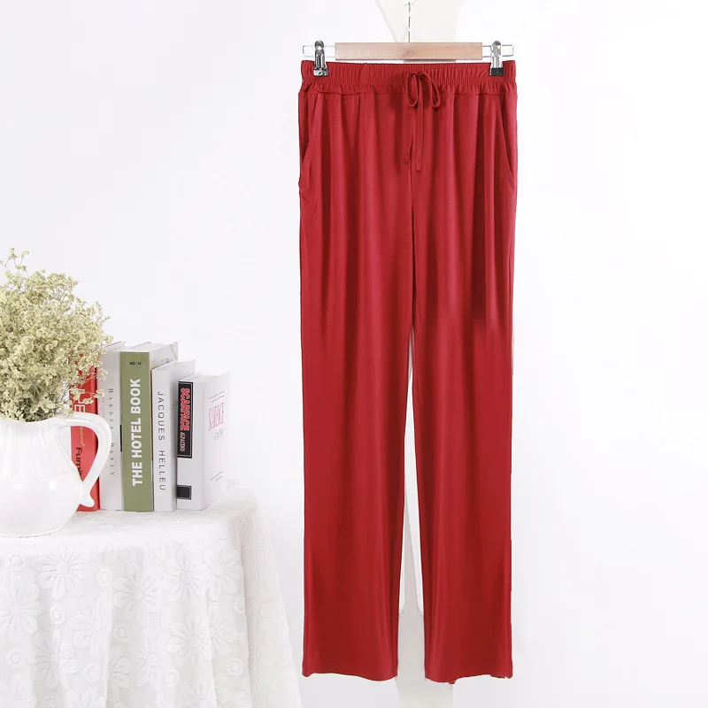 Женские брюки для сна из хлопка милые Короткие повседневные Элегантные с карманом удобные простые длинные для женщин