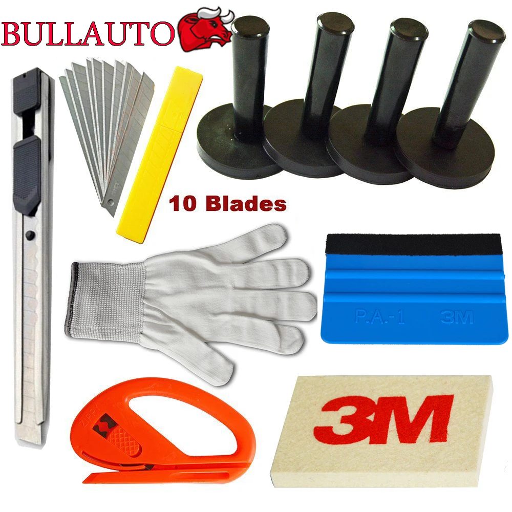 Car Wrap Vinyl Tools Kit, Window Tint Installation, 3M Squeegee Cutter