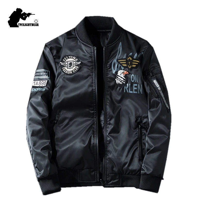 

2018 New Mens Bomber Jacket Fashion Embroidery 4XL Slim Fat AB Wear Casual Flying Jacket Men Brand Clothing Outwear BF9988