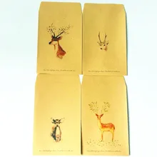 80 шт/партия kawaii Олень серии конверты из крафт-бумаги Подарочный конверт свадебные подарочные конверты оптом