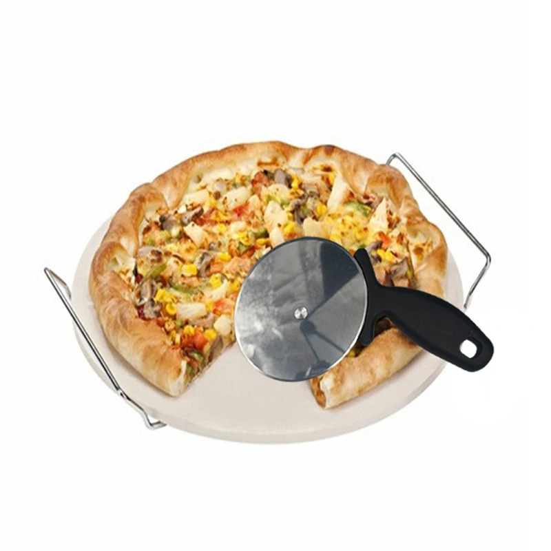 Pizza Cutter WALFOS Food Grade Stainless Steel Pizza Cutter Round Shape Pizza Wheels Cutters Cake Bread Round Knife Cutter Tools
