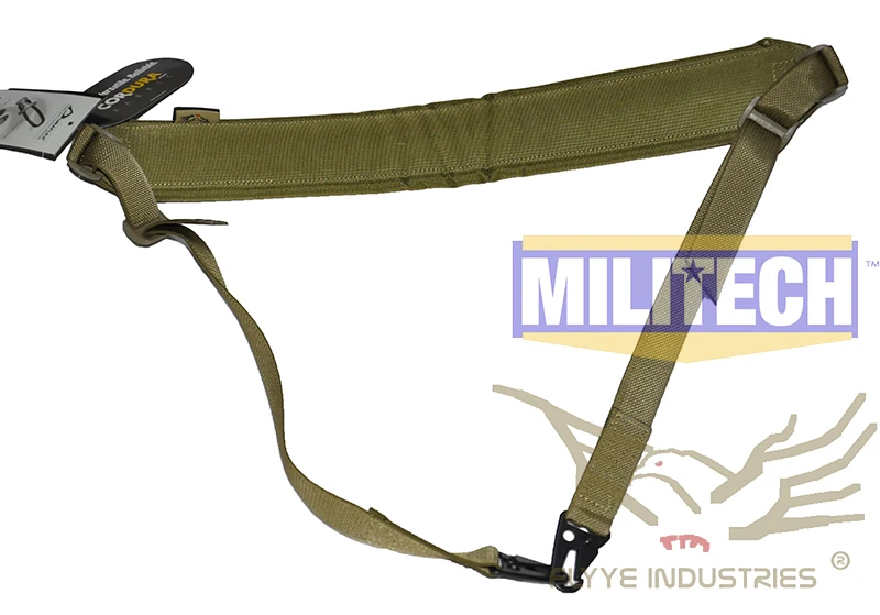 

Militech Military Spec Khaki KH Machine Gun Tactical Safety LMG Single Point Sling FLYYE FY-SL-S006 LMG Single Safety Sling
