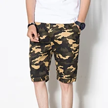 Хлопок Брендовые мужские шорты Повседневное летние камуфляжные Для мужчин короткая длина до колена бермуды Surfings для досуга, Фитнес короткие дышащие велосипедные шорты