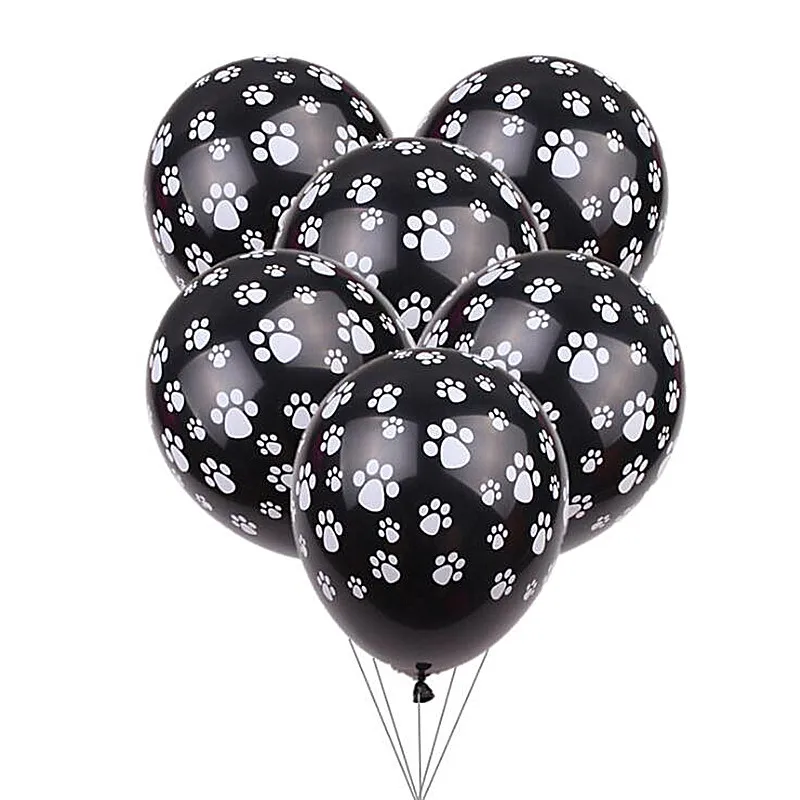 

100pcs/lot 12inch 2.8g Animals Dog Paw Latex happy birthday balloons party favors decorations supplies kids adult Baby Shower
