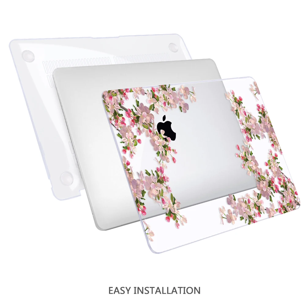 Flowers Laptop Case for Apple MacBook Pro Air Retina 11 12 13 15 Inch Touch bar Hard Cover Shell Sleeve with Free Gift - Цвет: Z319