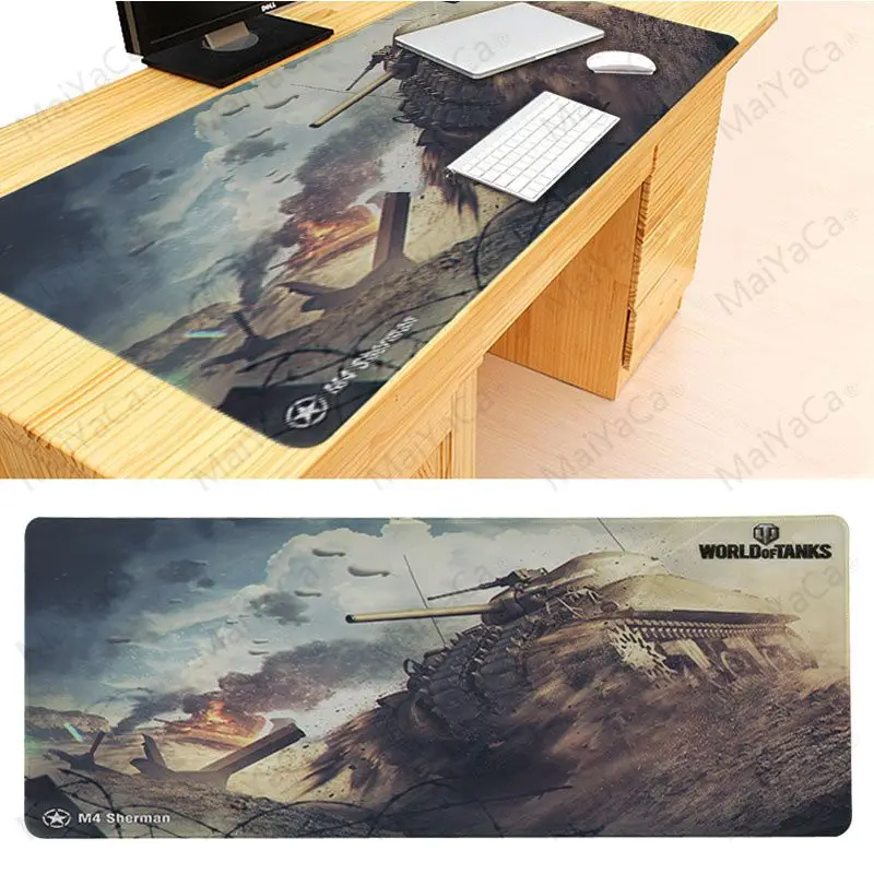LockEdge 40X90cm MaiYaCa World Of Tanks, широкие офисные мыши, геймер, мягкий коврик для мыши, размер для 40x90 см, скоростная версия, игровые коврики для мыши - Цвет: LockEdge 40X90cm