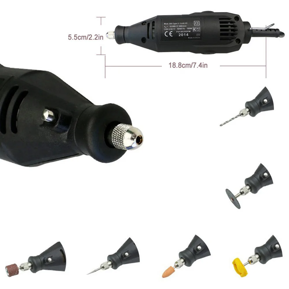AC 110-230V Electric Grinder Dremel Drill Regulating Speed Grinding Tool Kit For Milling Polishing Engraving Dremel Accessories 4