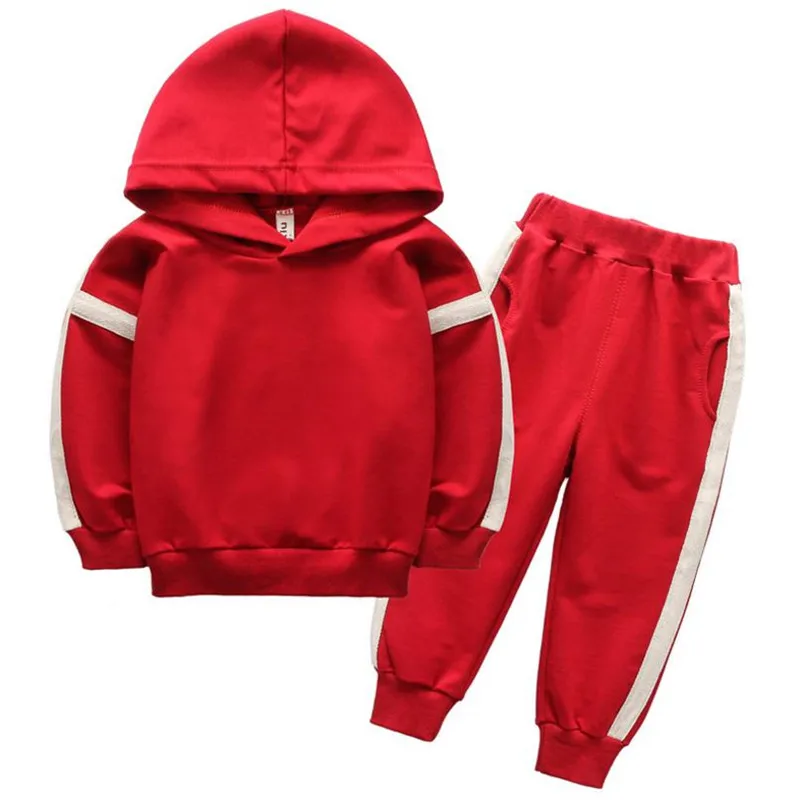 

DFXD Children Clothing Sets 2018 Autumn Kids Girl Boy Long Sleeve Hooded Pullover+Pant 2pc Sport Suits Toddler Tracksuit 2-7Year