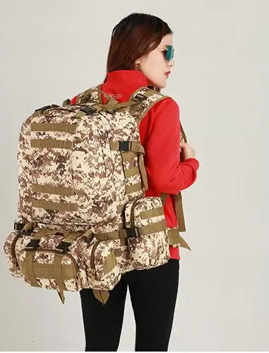 55L Men's Travel Backpack Oxford cloth outdoor backpack army camouflage tactical backpack mountaineering combination backpack 55L Men's Travel Backpack Oxford cloth outdoor backpack army camouflage tactical backpack mountaineering combination backpack