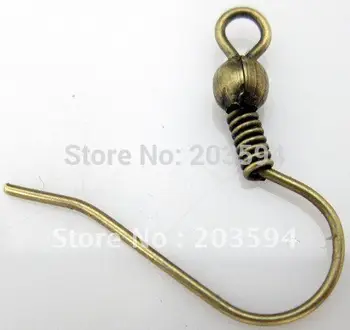 

2000Pcs 18MM Antiqued Bronze Ball & Spring Earring Hooks